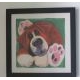 Lukisan dog beserta figura