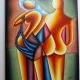 Lukisan modern man & woman