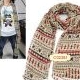Scarf (Red) NEW Korean fashion people cock pattern chiffon