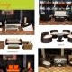 Sofa ruang tamu set rotan sintetis