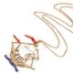 Korean vintage sailboat necklace