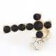 Korean fashion cross decorated with bead rings