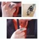 Cincin Retro silver rose