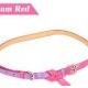 Korean fashion two candy color matching thin belt (plum red)