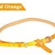 Korean fashion two candy color matching thin belt (Red orange)